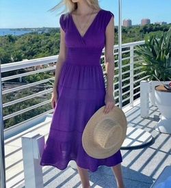 Style 1-1870467734-958 felicite Purple Size 2 V Neck Free Shipping Cocktail Dress on Queenly