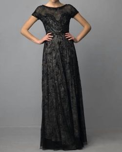 Style 1-2142603384-2168 BASIX BLACK LABEL Black Size 8 Floor Length Tall Height Straight Dress on Queenly