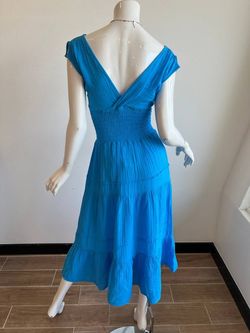 Style 1-2288839715-958 felicite Blue Size 2 V Neck Free Shipping Cocktail Dress on Queenly