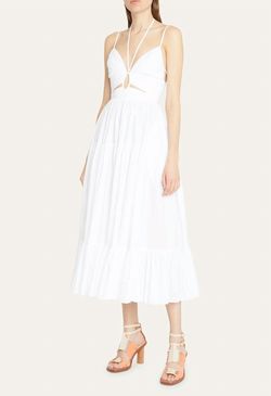 Style 1-2804642502-1901 Ulla Johnson White Size 6 Spandex Cut Out Bachelorette Cocktail Dress on Queenly