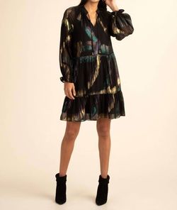 Style 1-2920090835-3011 Trina Turk Black Size 8 Long Sleeve Sheer Cocktail Dress on Queenly