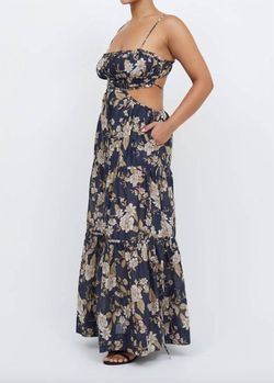 Style 1-3277309304-98 BEC + BRIDGE Blue Size 10 Floral Tall Height Straight Dress on Queenly