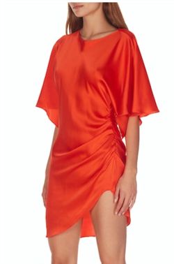 Style 1-3479580462-3855 Amanda Uprichard Orange Size 0 Free Shipping Tall Height Pockets Cocktail Dress on Queenly