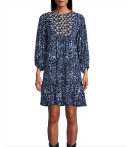 Style 1-399548738-2791 Nicole Miller Blue Size 12 Long Sleeve Mini Cocktail Dress on Queenly