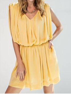 Style 1-4215965531-2791 Easel Yellow Size 12 Casual Cocktail Dress on Queenly
