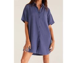 Style 1-4267569429-2791 Z Supply Blue Size 12 Plus Size Cocktail Dress on Queenly