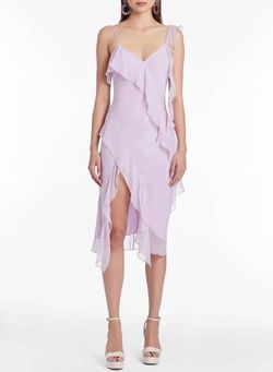Style 1-714715015-3855 Amanda Uprichard Purple Size 0 Side Slit Lavender Cocktail Dress on Queenly