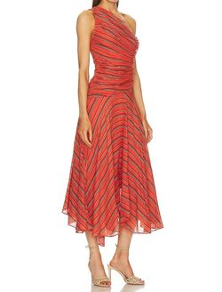 Style 1-715517406-98 Ulla Johnson Orange Size 10 One Shoulder Tall Height 1-715517406-98 Free Shipping Cocktail Dress on Queenly