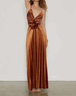 Style 1-894763982-3855 DELFI COLLECTIVE Brown Size 0 Floor Length Black Tie Straight Dress on Queenly
