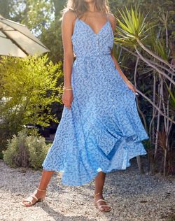 Style 1-960881076-2791 bishop + young Blue Size 12 Military Floor Length Floral Print Straight Dress on Queenly