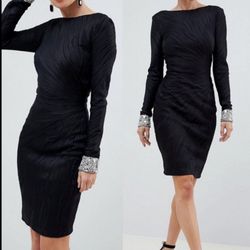 Jovani Black Size 4 Boat Neck Tall Height Free Shipping 50 Off Cocktail Dress on Queenly