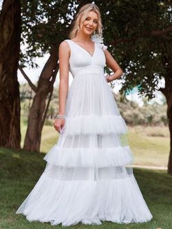 Style FSWD1743 Faeriesty White Size 4 Tall Height Fswd1743 Sheer Straight Dress on Queenly