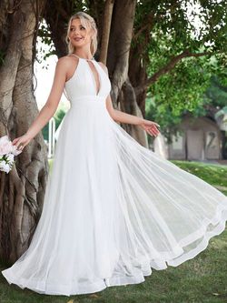 Style FSWD1655 Faeriesty White Size 12 Engagement Jersey Tall Height Floor Length Straight Dress on Queenly