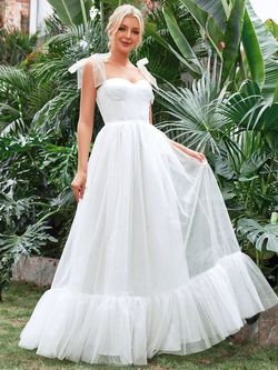 Style FSWD1196 Faeriesty White Size 4 Floor Length Jersey Tall Height Straight Dress on Queenly