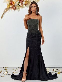 Style FSWD1200 Faeriesty Black Size 0 Spandex Jersey Mermaid Dress on Queenly