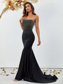 Style FSWD1200 Faeriesty Black Size 0 Floor Length Polyester Mermaid Dress on Queenly