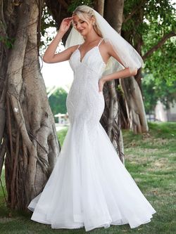 Style LAWD8010 Faeriesty White Size 0 Lawd8010 Backless Military Mermaid Dress on Queenly