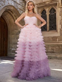 Style FSWD1615N Faeriesty Pink Size 4 Bustier Fswd1615n Jersey Straight Dress on Queenly