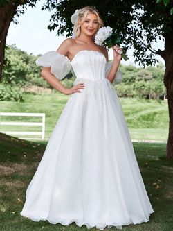 Style FSWD1647 Faeriesty White Size 4 Satin Fswd1647 Engagement Straight Dress on Queenly