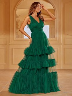 Style FSWD1431 Faeriesty Green Size 16 Polyester Black Tie Straight Dress on Queenly