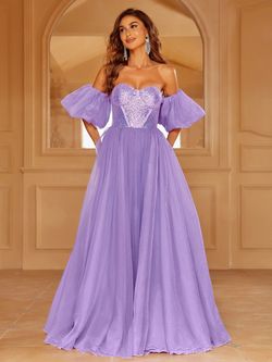 Style LAWD8055 Faeriesty Purple Size 4 Lawd8055 Polyester Straight Dress on Queenly