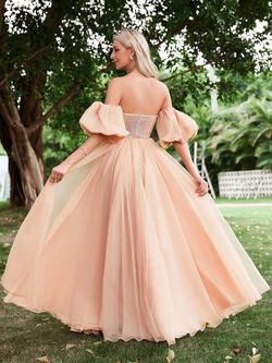 Style FSWD1377 Faeriesty Pink Size 0 Black Tie Floor Length Polyester Straight Dress on Queenly