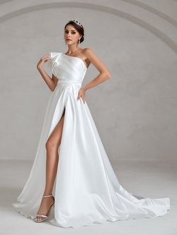 Style FSWD1802 Faeriesty White Size 0 Fswd1802 One Shoulder Jersey A-line Dress on Queenly