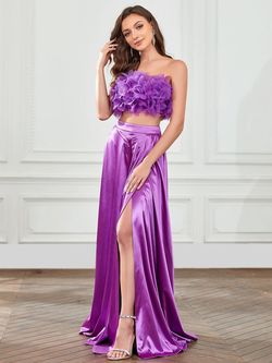 Style FSWD1063 Faeriesty Purple Size 16 Polyester Jersey Satin Military Straight Dress on Queenly