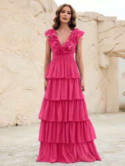 Style FSWD0958 Faeriesty Hot Pink Size 4 Tulle Straight Dress on Queenly