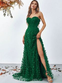 Style FSWD0647 Faeriesty Green Size 0 Floral Straight Dress on Queenly