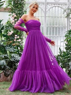Style FSWD1426 Faeriesty Purple Size 0 Floor Length Polyester A-line Dress on Queenly