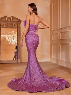Style LAWD8003 Faeriesty Pink Size 4 Floor Length Jersey Lawd8003 Tall Height Mermaid Dress on Queenly