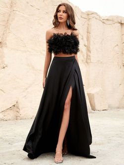 Style FSWD1063 Faeriesty Black Size 12 Jersey Fswd1063 Straight Dress on Queenly