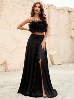 Style FSWD1063 Faeriesty Black Size 12 Jersey Fswd1063 Straight Dress on Queenly