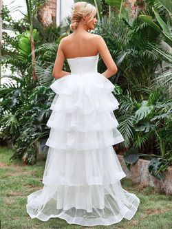 Style FSWD1597 Faeriesty White Size 12 Engagement Military Floor Length Straight Dress on Queenly
