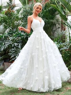 Style FSWD1593 Faeriesty White Size 0 Plunge Fswd1593 Sheer Floor Length Straight Dress on Queenly