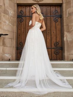 Style FSWD1838 Faeriesty White Size 0 Jersey Sheer Floor Length Mermaid Dress on Queenly