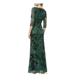 JS Collections Green Size 4 Embroidery 50 Off Sleeves A-line Dress on Queenly