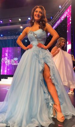 Sherri Hill Blue Size 4 50 Off 70 Off Tall Height Ball gown on Queenly