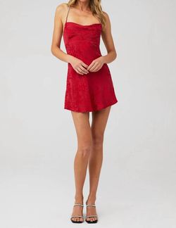 Style 1-1023897583-2696 for Love & Lemons Red Size 12 Summer Jewelled Tall Height Sorority Plus Size Cocktail Dress on Queenly