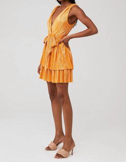 Style 1-1853043676-2901 SABINA MUSAYEV Yellow Size 8 Sorority Rush Summer Belt Cocktail Dress on Queenly