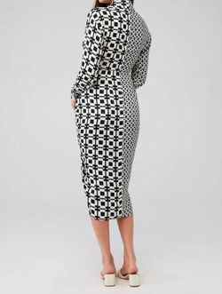 Style 1-2345086576-2901 STEVE MADDEN Multicolor Size 8 Long Sleeve Sleeves Jersey Print Cocktail Dress on Queenly