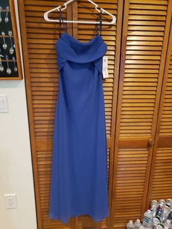 Betsy and Adam Blue Size 6 Betsy Adams Floor Length Ball gown on Queenly