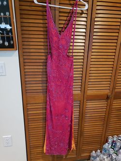 Cache Pink Size 4 Floor Length Barbiecore Spaghetti Strap A-line Dress on Queenly