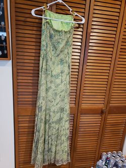 Lillie Rubin Green Size 4 Spaghetti Strap Straight 70 Off A-line Dress on Queenly