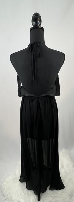 B. Darlin Black Size 2 Floor Length Halter A-line Dress on Queenly