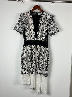 Sea New York Black Size 6 Mini Lace Party Cocktail Dress on Queenly