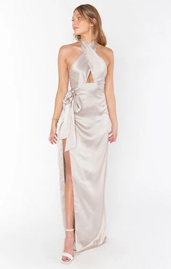 Silver Size 8 Side slit Dress on Queenly
