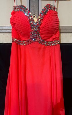 Xscape Orange Size 6 Pageant Sweetheart Floor Length Prom A-line Dress on Queenly