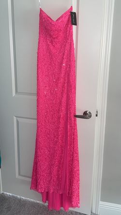 Sherri Hill Pink Size 2 Floor Length Strapless Straight Dress on Queenly